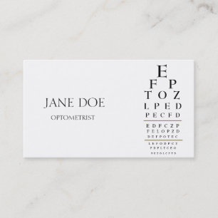 Tarjeta De Visita Blanco de la carta del optometrista/rayas del oro