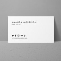 Blanco de los medios sociales profesionales minima