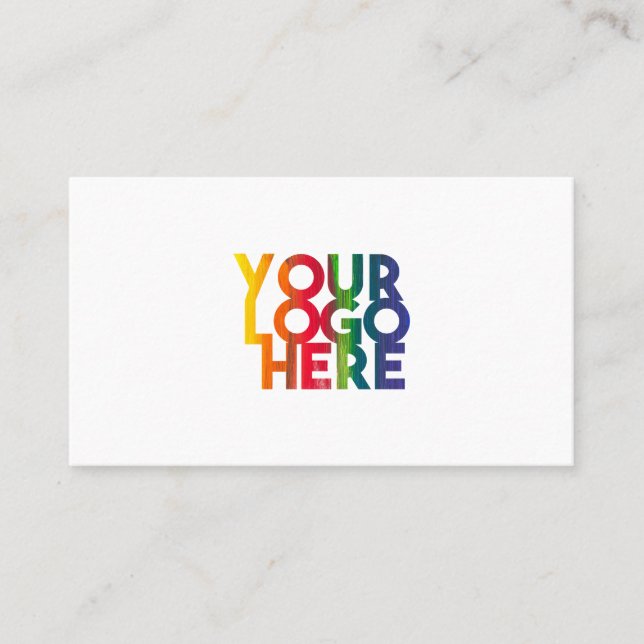 Tarjeta De Visita Blanco del logotipo profesional simple (Anverso)