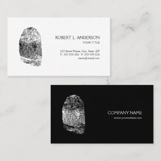 Tarjeta De Visita Blanco del negro del investigador privado de la