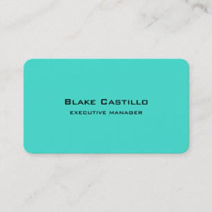 Tarjeta De Visita Blanco elegante moderno de moda de las azules