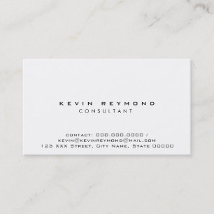 Tarjeta De Visita blanco elegante profesional