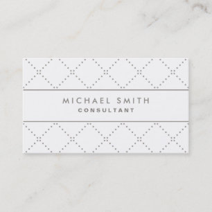 Tarjeta De Visita Blanco elegante profesional de la moda del