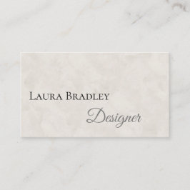 Tarjeta De Visita Blanco Elegante Simple Con Guión Negro