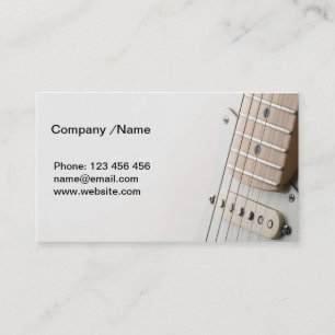 Tarjeta De Visita Blanco escoja la guitarra de la bobina
