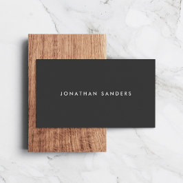 Tarjeta De Visita Blanco/gris oscuro MODERNO y MINIMAL