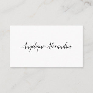 Tarjeta De Visita Blanco Minimalista Elegante