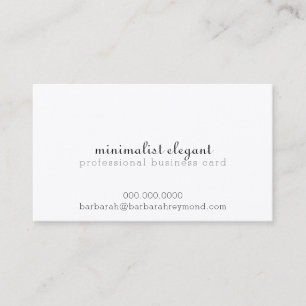 Tarjeta De Visita blanco minimalista elegante profesional