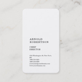 Tarjeta De Visita Blanco minimalista moderno sencillo y vertical