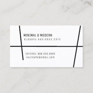 Tarjeta De Visita blanco minimalista moderno y elegante