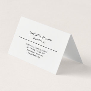 Tarjeta De Visita Blanco Minimalista moderno y sencillo profesional