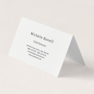 Tarjeta De Visita Blanco Minimalista moderno y sencillo profesional