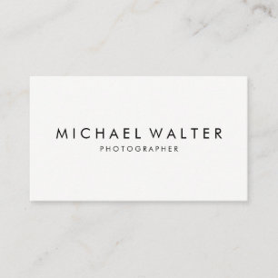 Tarjeta De Visita Blanco Minimalista profesional y negro