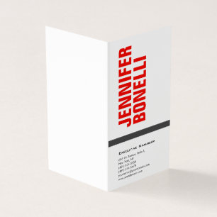Tarjeta De Visita Blanco minimalista y moderno