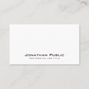 Tarjeta De Visita Blanco Moderno Profesional Simple Elegante