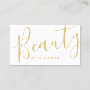 Tarjeta De Visita Blanco moderno profesional y artista de maquillaje