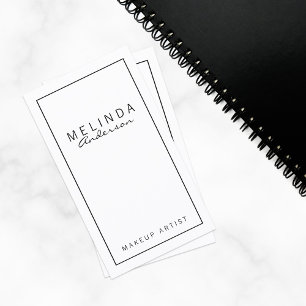 Tarjeta De Visita Blanco moderno simple profesional