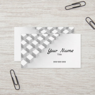 Tarjeta De Visita Blanco moderno y exclusivo en 3D