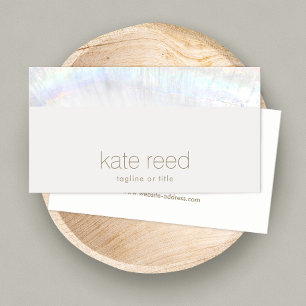 Tarjeta De Visita Blanco Moderno y Simple