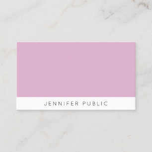 Tarjeta De Visita Blanco morado elegante y profesional