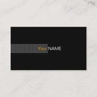 Tarjeta De Visita Blanco Naranja negro contemporáneo