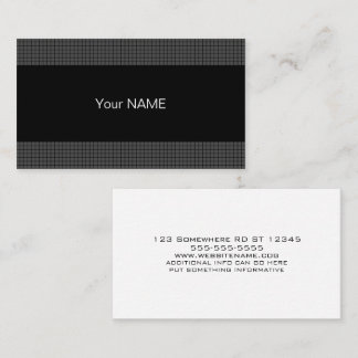 Tarjeta De Visita Blanco negro contemporáneo y gris