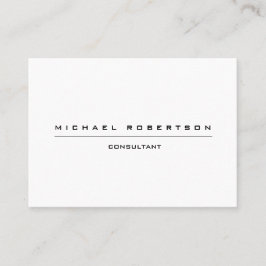 Tarjeta De Visita Blanco negro especial de la llanura grande