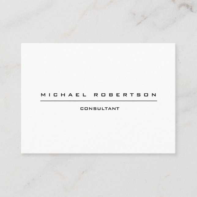 Tarjeta De Visita Blanco negro especial de la llanura grande (Anverso)