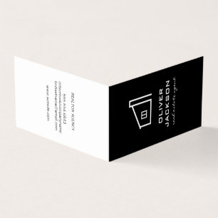 Tarjeta De Visita Blanco negro inmobiliario