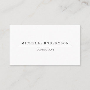 Tarjeta De Visita Blanco negro Minimalista único profesional