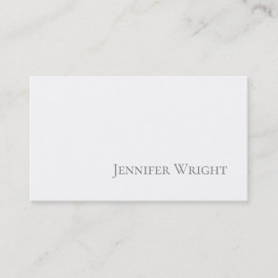 Tarjeta De Visita Blanco negro y minimalista profesional