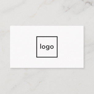 Tarjeta De Visita Blanco profesional cuadrado añada su logotipo pers