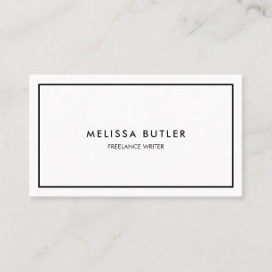 Tarjeta De Visita Blanco profesional minimalista