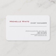 Blanco Profesional Simple Llanto Moderno Minimalis
