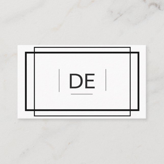 Tarjeta De Visita Blanco profesional simple y negro (Anverso)