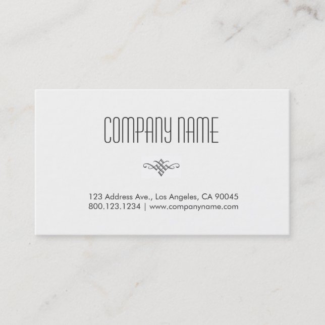 Tarjeta De Visita Blanco profesional y mínimo (Anverso)