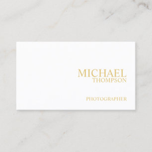 Tarjeta De Visita Blanco profesional y oro
