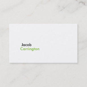 Tarjeta De Visita Blanco quebradizo moderno simple 2