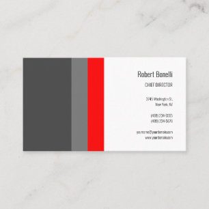Tarjeta De Visita Blanco Rojo Rojo Rojo Minimalista