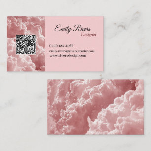 Tarjeta De Visita Blanco rosado lindo