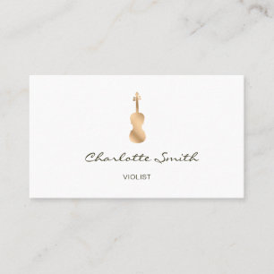 Tarjeta De Visita Blanco, un músico de ovoide elegante