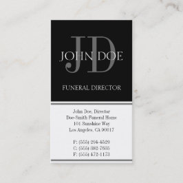 Tarjeta De Visita Blanco vertical del director de funeraria