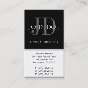 Tarjeta De Visita Blanco vertical del director de funeraria