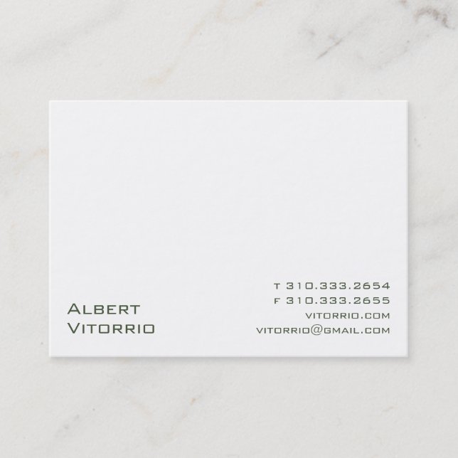 Tarjeta De Visita Blanco XI (Anverso)