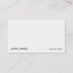 Tarjeta De Visita Blanco XX
