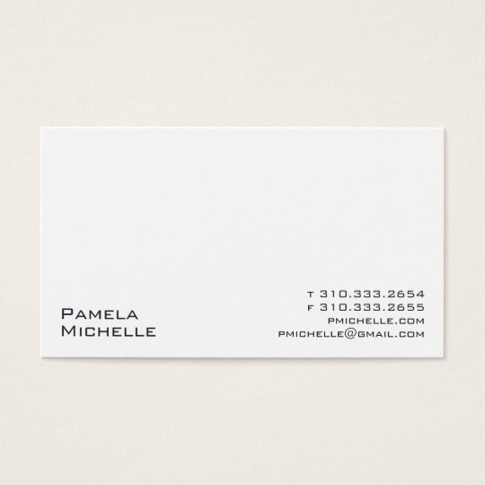 Tarjeta De Visita Blanco XXIII