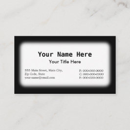 Tarjeta De Visita Blanco y negro