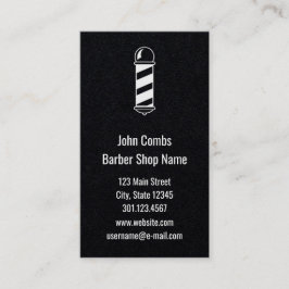 Tarjeta de visita blanco y negro de encargo de