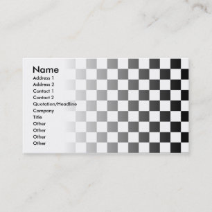 Tarjeta de visita blanco y negro del control