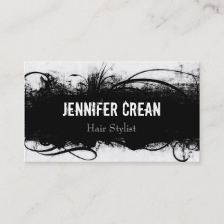 Tarjeta de visita blanco y negro del Grunge